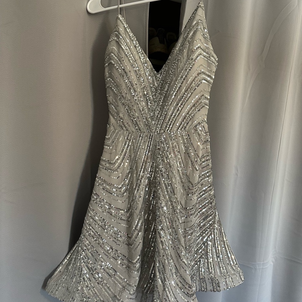 Silver Sequin Dress